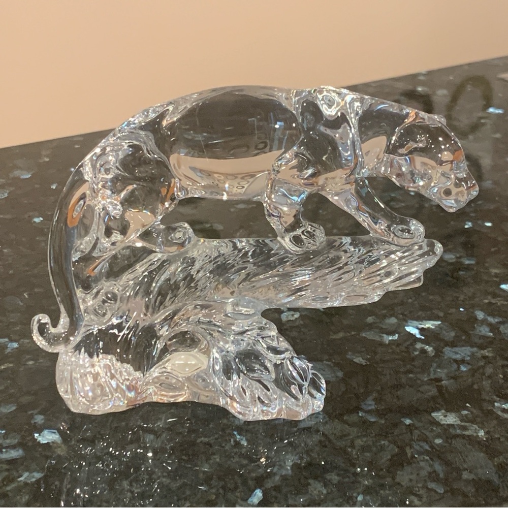 Princess House 24% Lead Crystal Jaguar Wonders of the Wild #899 Vintage Figurine